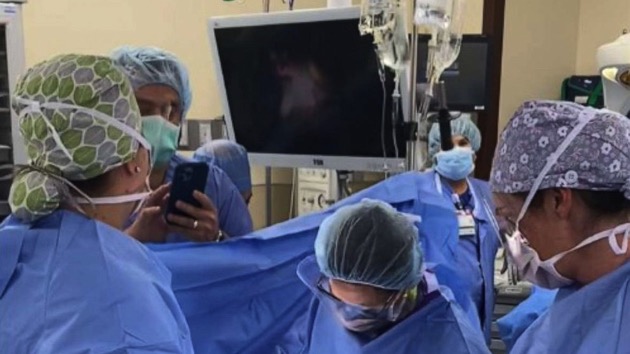 Hospital uses camera to let parents watch during C-section